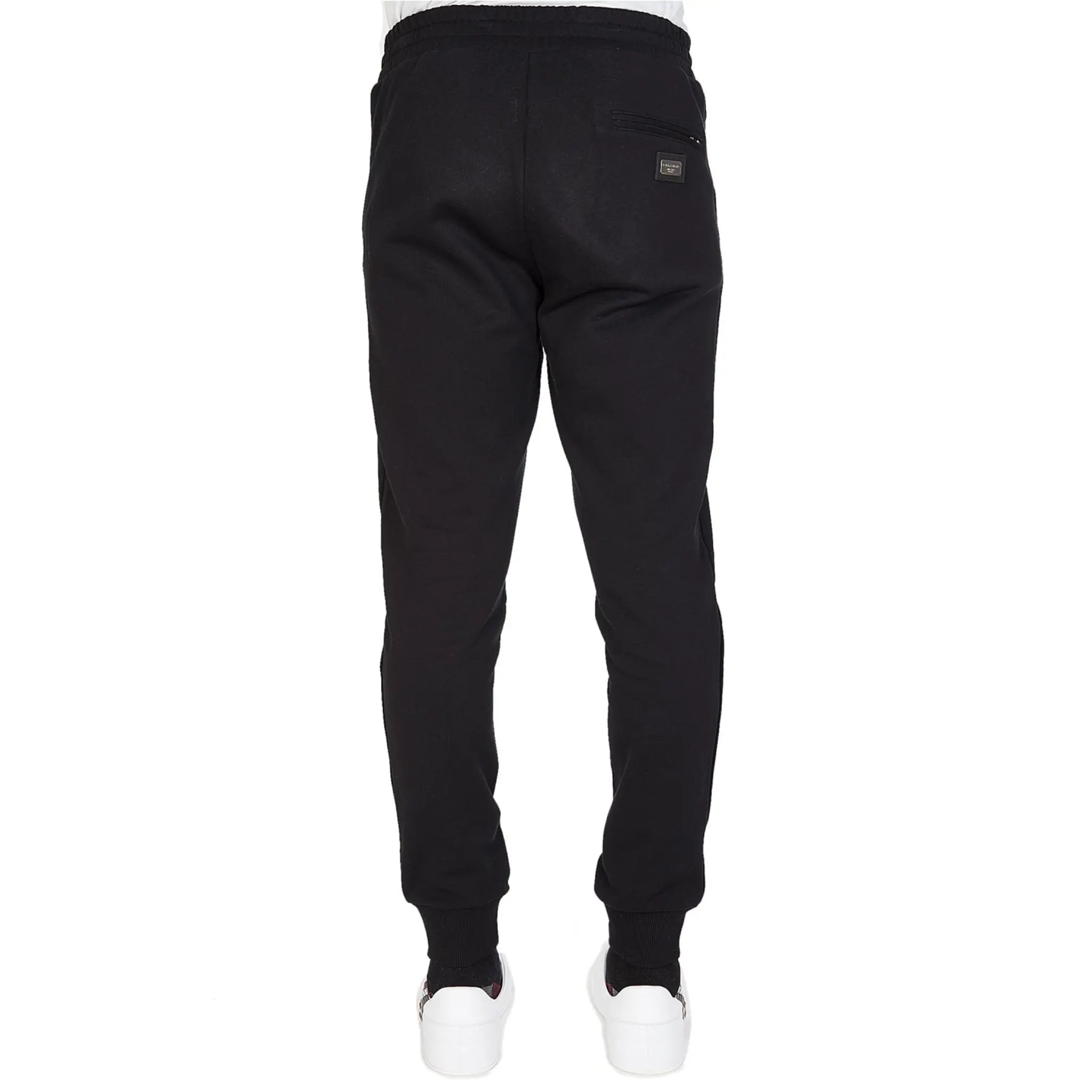 Back View of Preloved - Dolce & Gabbana Logo Plaque Black Sweatpants